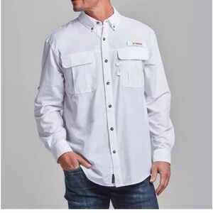 Magellan Outdoors Men's Laguna Madre White Long Sleeve Fishing Shirt XXL